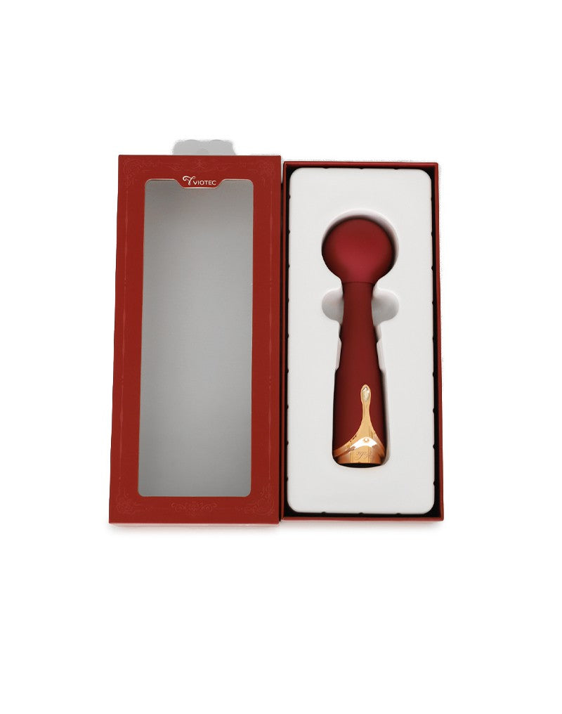Viotec - Firelick - Mini Wand Vibrator - Goud & Wijnrood