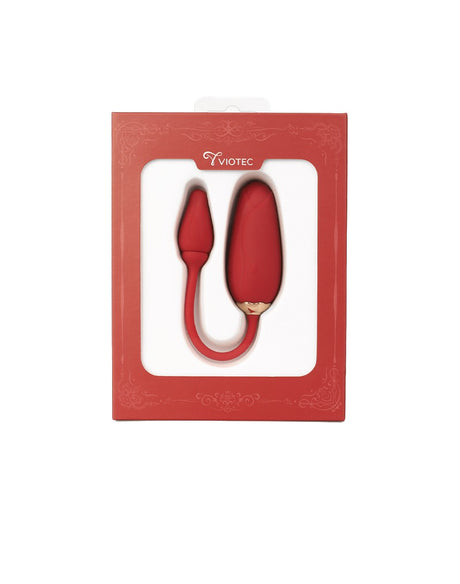 Viotec - Flora - Draagbare Vibrator met Appbediening - Goud & Wijnrood