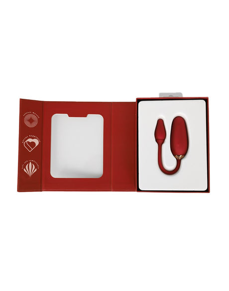 Viotec - Flora - Draagbare Vibrator met Appbediening - Goud & Wijnrood