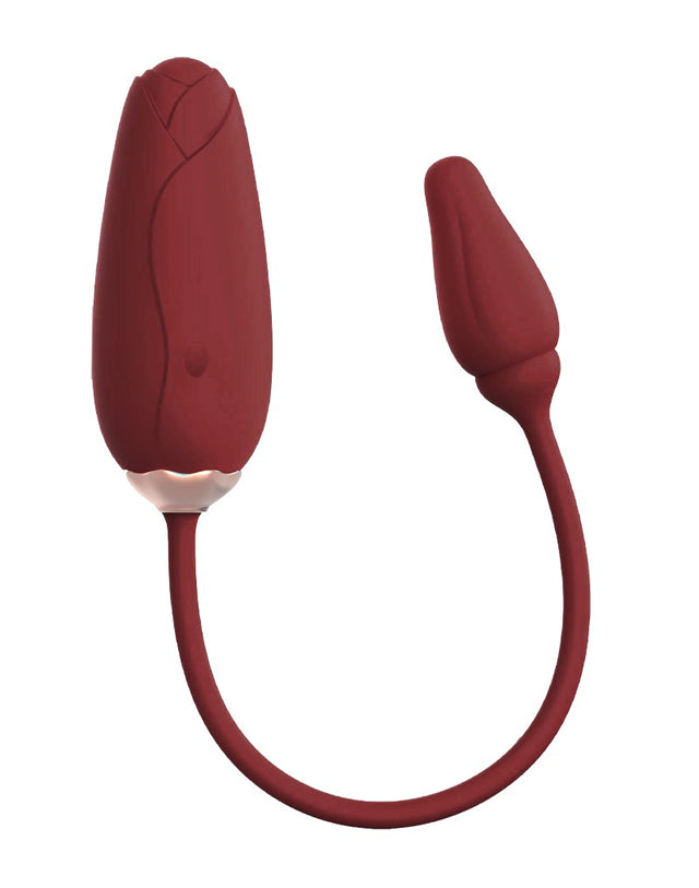 Viotec - Flora - Draagbare Vibrator met Appbediening - Goud & Wijnrood