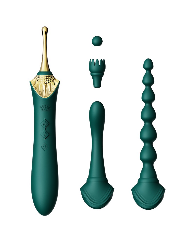 ZALO - Bess 2 - Verwarmende Clitoris Massager met 4 opzetstukken